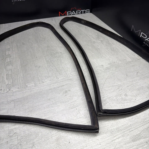 BMW 94-99 E36 M3 Coupe Panel Window Gaskets Seal Black Quarter Rear OEM