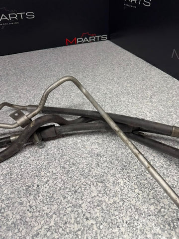 08-13 BMW M3 E90 E92 E93 Front Lower Power Steering Line Hose Set OEM