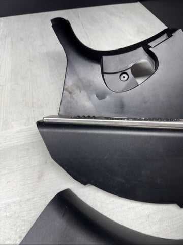 01-06 BMW E46 M3 Left Right Kick Dead Pedals Covers Trims Panels Genuine Black