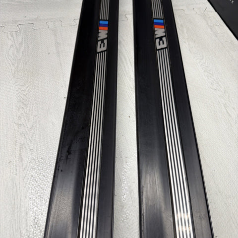 96-99 BMW E36 M3 Coupe Door Sills Trims Pair Black OEM