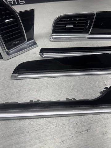 Porsche Macan 2018 BLACK PIANO Dash Dashboard Door Molding Panel Trim Set
