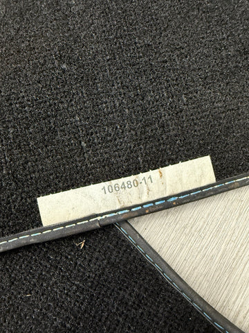 16-20 BMW F87 M2 Front Black White Stitching Floor Mat Set OEM