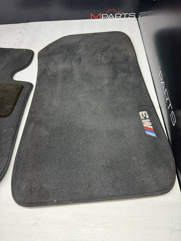 Used Genuine 2008-2013 BMW E90 E92 E93 M3 Carpets Floor Mats Black Front