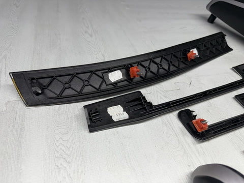 01-06 BMW E46 M3 Convertible Interior Armrests Trim Set Brushed Aluminum *Notes*