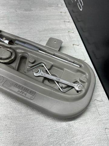 BMW E36 323 325 328 M3 Rear Trunk Emergency Spare Tire Tool Kit + Tools OEM