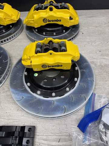 NEW 01-06 BMW E46 M3 BREMBO Big Brake Kit Yellow Calipers Rotors Set Plug Play