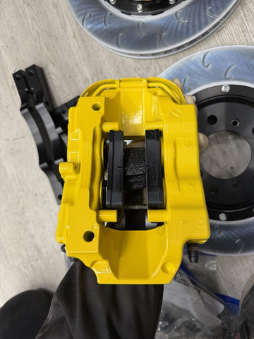 NEW 01-06 BMW E46 M3 BREMBO Big Brake Kit Yellow Calipers Rotors Set Plug Play