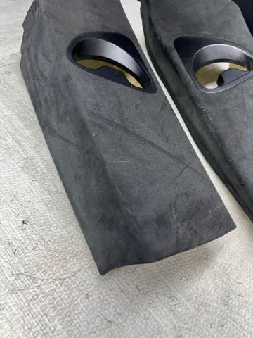 BMW 06-10 E63 645 650 M6 Coupe B Pillar Trims Covers Panels Alcantara Set OEM