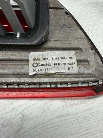 08-13 BMW E90 E92 E93 M3 Convertible Right Side Inner Trunk Lid Taillight OEM