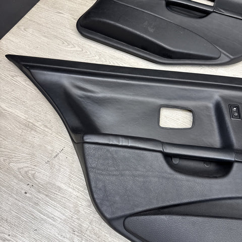91-98 BMW E36 325 328 M3 SEDAN Rear Left Right Side Door Panels Cards Black OEM