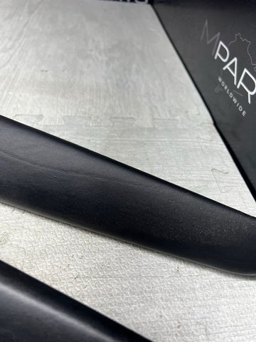 01-06 BMW E46 M3 Convertible Door Arm Rest Armrest Pads Black *2 Broken Tabs