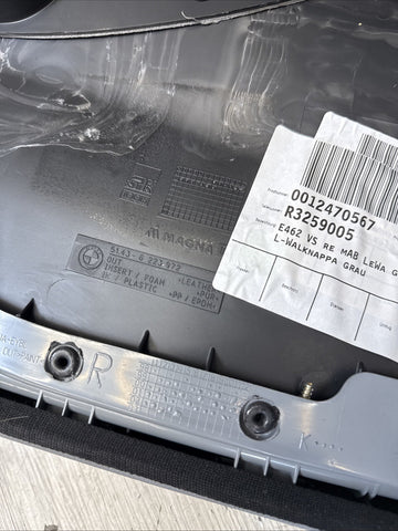 01-06 BMW E46 M3 PASSENGER RIGHT SIDE DOOR PANEL CARD DOVE GREY GRAY OEM