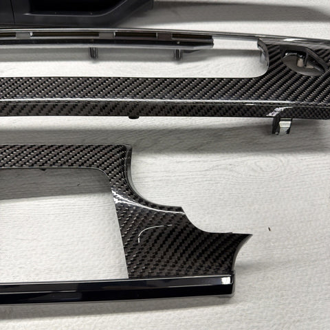 13-19 OEM BMW F06 M6 Central Console Dash Center Door Carbon Interior Trim Set