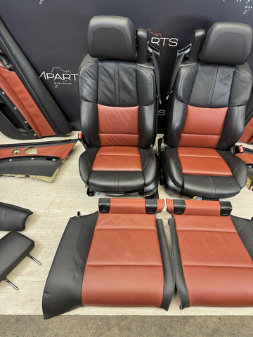 08-13 BMW E93 M3 OEM Complete Convertible Interior Seats Fox Red Black *Notes*