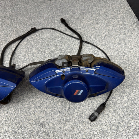 BMW 15-20 F80 F82 F83 M3 M4 Rear Brake Calipers OEM Blue