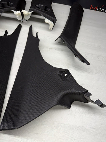 BMW F82 F32 M4 15-20 Coupe ABC Pillars Panels Roof Trim BLACK OEM