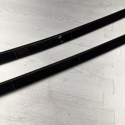 BMW E46 325 330 M3 Roof Rails Moldings Trims Pair Coupe OEM Jet Black