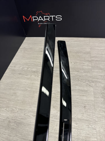 21-24 BMW G82 M4 COUPE OUTER GLOSS BLACK ROOF RAILS GUTTER TRIMS 8073063 8073064