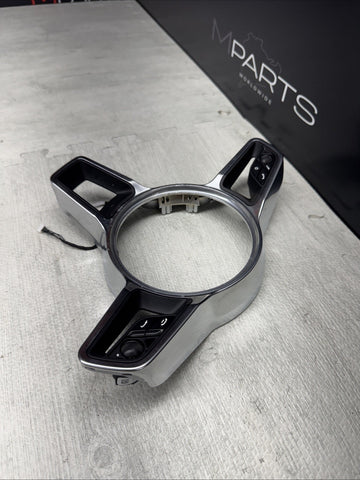 Porsche Macan 15-20 Steering Wheel Trim Center Cover W/ Radio Controls