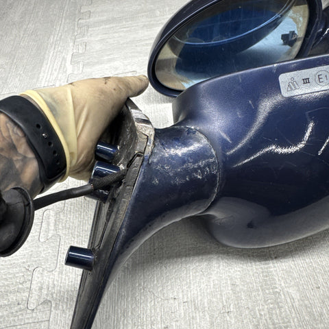 01-06 BMW E46 M3 Side View Door Mirrors Pair Mystic Blue *Notes*