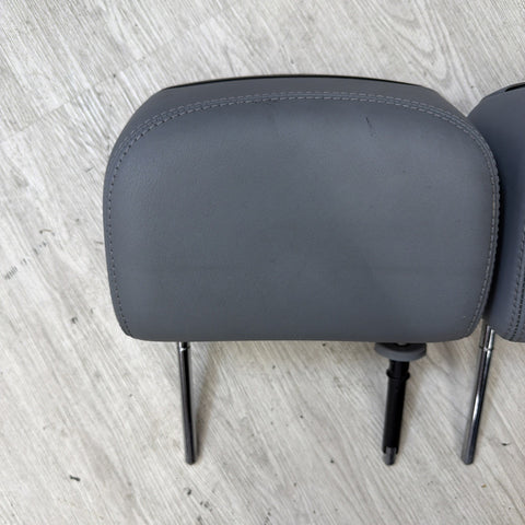 2001-2006 BMW E46 M3 Convertible Grey Rear Headrests Head Rests Pair OEM *Notes*