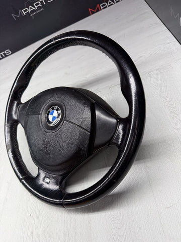 1996 - 2002 BMW E36 Z3 M M3 Leather Steering Wheel Black 3 Spoke 32342229487 OEM