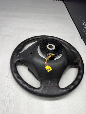 1996 - 2002 BMW E36 Z3 M M3 Leather Steering Wheel Black 3 Spoke 32342229487 OEM