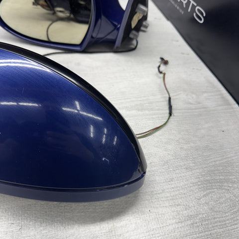 2006-2008 BMW E63 E64 M6 Door Mirrors Set Interlagos Blue *Notes*