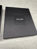 Saint Laurent YSL Black Grained Leather Monogramme Card Holder Case Wallet