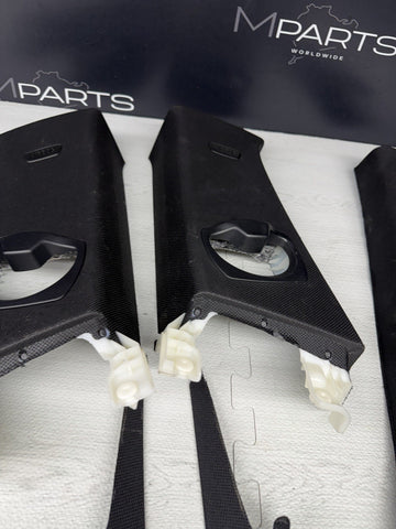 BMW F82 F32 M4 15-20 Coupe ABC Pillars Panels Roof Trim BLACK OEM