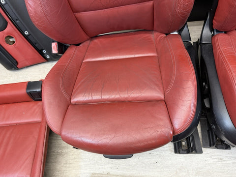 07-13 BMW E93 335 Convertible Original Coral Red Interior Seats Complete
