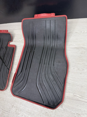 BMW 328i 320i 335i 340i N26 F30 F80 F All Weather Rubber Floor Mat Set 2pc Front
