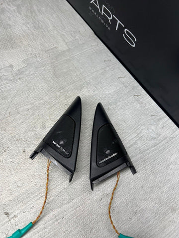 07-13 BMW E92 E93 335 FRONT DOOR HARMAN KARDON SPEAKERS TWEETER COVER TWEETERS