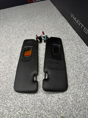 07-13 BMW E93 CONVERTIBLE 328I 335I M3 Left & Right Sun Visor Pair Black OEM