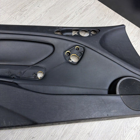 01-06 BMW E46 M3 DRIVER LEFT SIDE DOOR PANEL CARD BLACK OEM