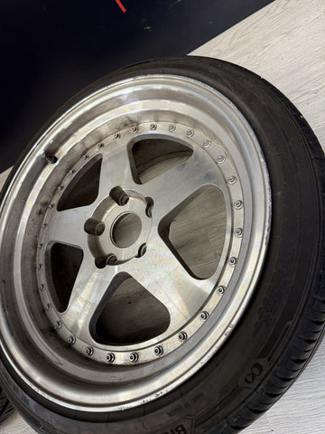 JNC Wheels 5x120 Rims JNC010 Silver Machined Face 18x9 18X10 ET30