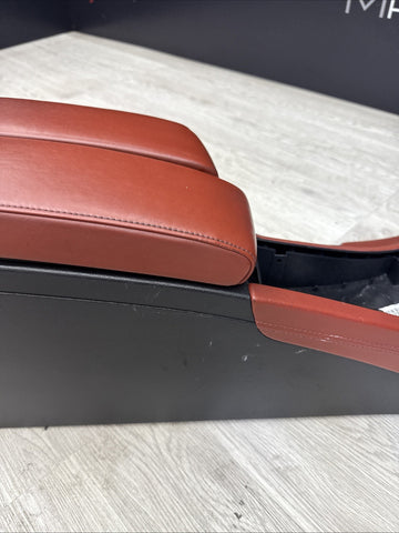 08-13 BMW E90 E92 E93 M3 OEM Front Center Console - Extended Leather Fox Red