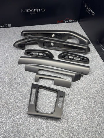 01-06 BMW E46 M3 Convertible Interior Armrests Trim Set Titan Shadow Grey