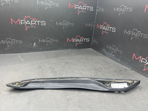 15-19 FERRARI 488 CENTER TUNNEL CONSOLE TRIM PANEL OEM LEATHER WHITE STITCHING