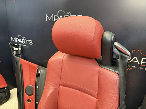 07-13 BMW E93 335 Convertible Original Coral Red Interior Seats Complete