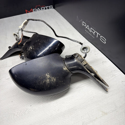 01-06 BMW E46 M3 Side View Door Mirrors Pair Carbon Black *Notes*