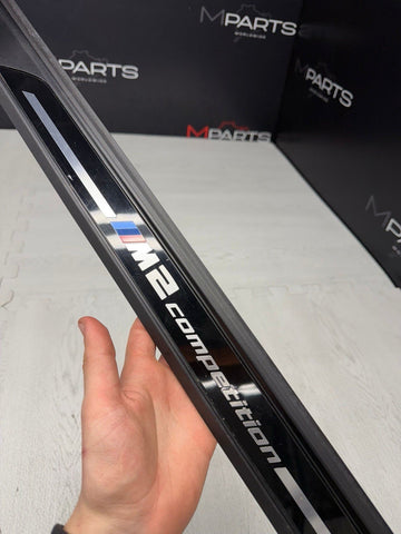 19-21 OEM BMW F87 M2 Competition Front Scuff Plates Door Sills Cover Trims Pair