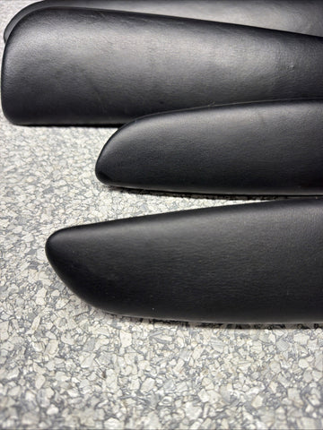 01-06 BMW E46 M3 Convertible Door Upper Arm Rest Armrest Pads Black