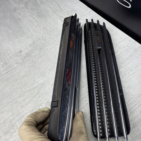 01-06 BMW E46 M3 Left Right Fender Vent Grilles Grills Trims Chrome Genuine OEM