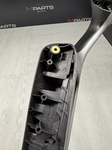 01-06 BMW E46 M3 Brushed Aluminum/Black Door Trim Armrest Front Left Driver