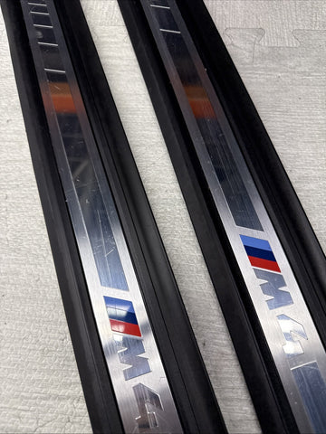 BMW 21-26 G83 M4 Front Side Door Sills Scuff Plates Trim Panels OEM