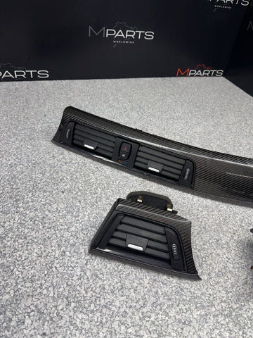 15-20 BMW F80 F82 M3 M4 Carbon Fiber Interior Dash Dashboard Trim Set OEM *Peel
