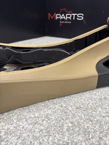 08-13 BMW E90 E92 E93 M3 Front Center Console Armrest Extended Leather Bamboo