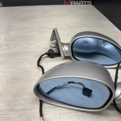 01-06 BMW E46 M3 Side View Door Mirrors Pair Titanium Silver