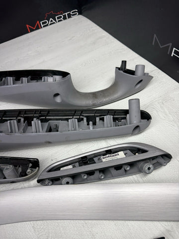 01-06 BMW E46 M3 Convertible Interior Armrests Trim Set Brushed Aluminum *Tabs